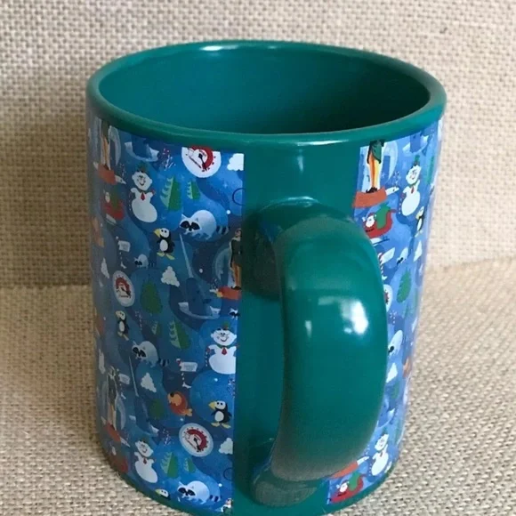 Elf The Movie North Pole Coffee Mug 14 Oz. Cup Green Patterned Holiday Christmas - Picture 4 of 8